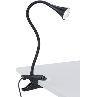 Trio Reality Leuchten LED Klemmleuchte Viper R22398102, Kunststoff schwarz, inkl. 3 Watt LED