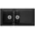 Boston 1,5 Becken rechts Einbauspüle schwarz Excenterbetätigung 1000 x 500 mm