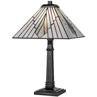 Tischlampe Tischleuchte Tiffany Stil 50,4 cm hoch Buntglas Metall E27 Wohnzimmer