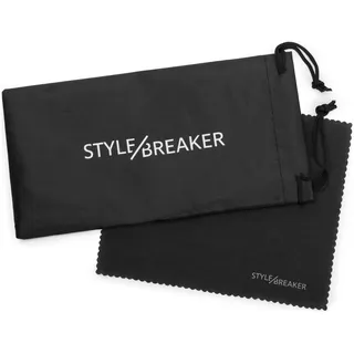 Stylebreaker "Sonnenbrille Pantobrille rund", 1 Stk., gestell gold, glas blau verspiegelt),
