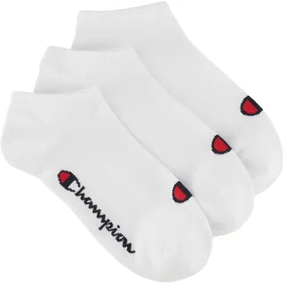 Champion Unisex Basics 3pk Sneaker Socken, Weiß, 39-42 EU