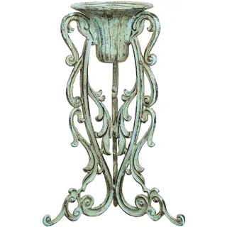 Biscottini Blumentopfhalter aus Gusseisen, Antik-Oberfläche, 58 x 37 cm, dekorativer Topfhalter, hoher Aschenbecher für den Außenbereich, 58x35