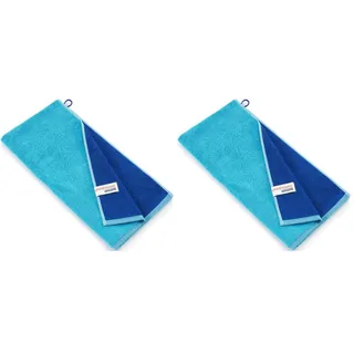 Bassetti New Shades Handtuch aus 100% Baumwolle in der Farbe Türkis T1, Maße: 50x100 cm - 9328127 (Packung mit 2)