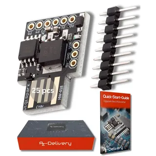 AZDelivery 25 x Digispark Rev.3 Kickstarter mit ATTiny85 und USB kompatibel mit Arduino inklusive E-Book!