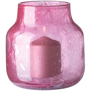 Dekovase FINK "SOLEA", fuchsia, B:19cm H:19cm T:19cm Ø:19cm, Glas, Vasen, Dekovase