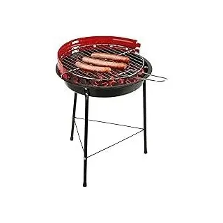 com-fourBBQ Grill - Dreibein mit höhenverstellbarem Grillrost und Windschutz - runder Standgrill aus Metall für Balkon, Terrasse, Garten - Holzkohle-Grill - Tischgrill [Auswahl variiert] (1 Stück)