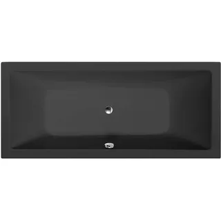 KRYSTA Rechteckwanne 180x80x39cm, schwarz matt