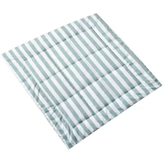 molis&co - Krabbeldecke für Baby 100x100 cm - 100% Baumwolle (OEKO-TEX) - Spielmatte Baby Multifunktional, Dick & weich gepolstert - Ideal als Babydecke & Spieldecke Baby - Popcorn Stripes