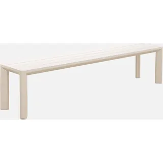 sweeek - Gartenbank Aluminium, 4 Plätze - Beige - Beige