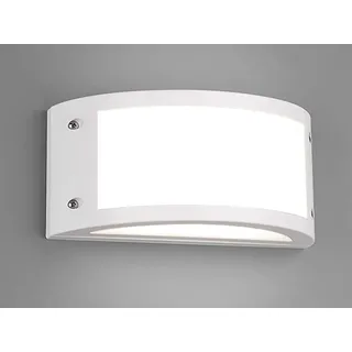 LED Außenwandleuchte halbrund Weiß Carportbeleuchtung Gartenlampen mit Strom - Weiß