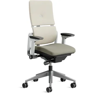Steelcase Please Ergonomischer Bürodrehstuhl mit höhenverstellbarer Lumbalstütze Trüffel, 66 x 64 x 108