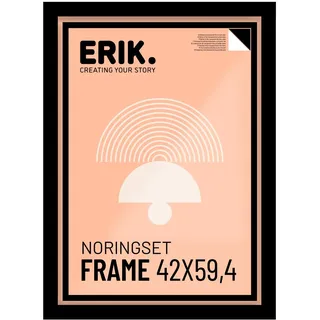 Grupo Erik Bilderrahmen A2 Schwarz, 42 x 59,4 cm Bilderrahmen Schwarz aus MDF Holz