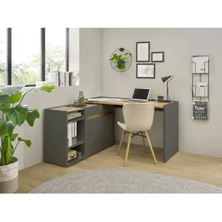 INOSIGN Büromöbel-Set CiTY/GiRON, (Set, 3-tlg) grau