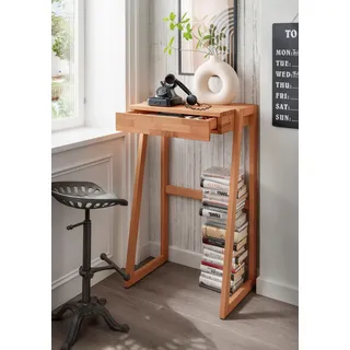 Home affaire Stehpult »Dura« aus massivem Wildeichenholz oder Buche, Höhe 111 cm, braun