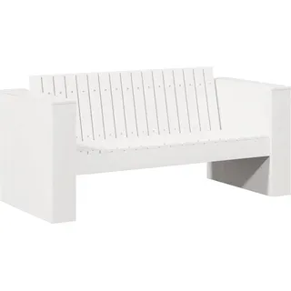 vidaXL Garten-Sofa Weiß 134 x 60 x 62 cm Massives Kiefernholz - Weiß