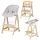 Treppenhochstuhl 2-in-1 Set Style natur/style grau inkl. Neugeborenen-Aufsatz
