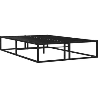 vidaXL Bettgestell Schwarz Metall 120x200 cm - Schwarz