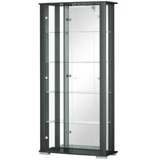 fif Möbel Vitrine »STELLA«, Standvitrine/Glasvitrine 2x Glastür,perfekt für Sammler,Sammlervitrine, schwarz