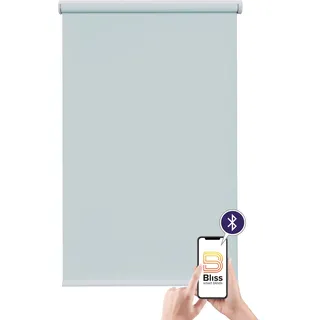 sunlines Elektrisches Rollo "Akkurollo Upcycling appgesteuert, blickdicht, Sunlines" blickdicht ohne Bohren appgesteuert via Bluetooth, grau