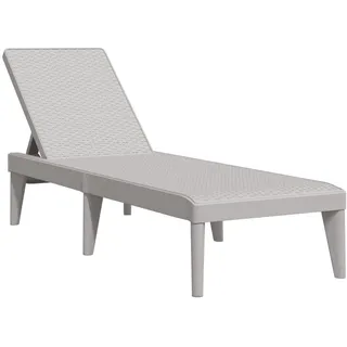 vidaXL Sonnenliege Grau 186x60x29 cm PP - Grau