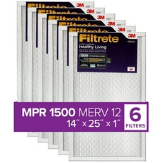 Filtrete 14x25x1, AC Ofenluftfilter, MPR 1500, Healthy Living Ultra Allergen, 6er-Pack (genaue Maße 13,81 x 24,81 x 0,78)