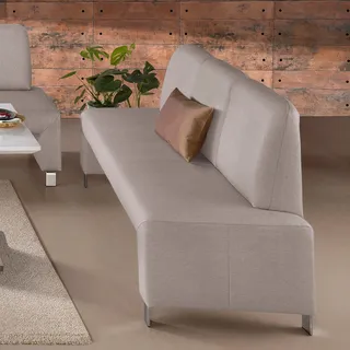 exxpo - sofa fashion Polsterbank »Intenso, Sitzbank, Breite 182 cm, wahlweise in Leder oder Textil« hohe Bodenfreiheit, frei im Raum stellbar, hoher Sitzkomfort beige