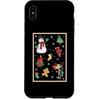 Hülle für iPhone XS Max Frohe Weihnachten Pyjama Urlaub Winter Urlaub Xmas PJS