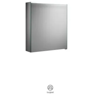 burgbad Fiumo Spiegelschrank, mit horizontaler LED Beleuchtung, Türanschlag rechts, 606mm, SPIY061R