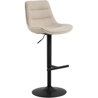 Mid.you Barhocker , Beige , Textil , rund, Bodenplatte , 47x95x52.5 cm , Sitzfläche 360° drehbar , Esszimmer, Barmöbel, Barhocker