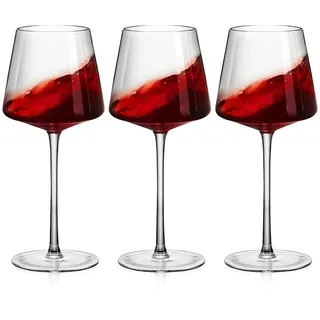 PRITOK 3er-Set Weingläser Kunststoff: 440m Weingläser Set Unzerbrechlich Rotweingläser Sektgläser Plastik, Weinglas Wine Glass für Hochzeit Party Camping Festivals Picknicks