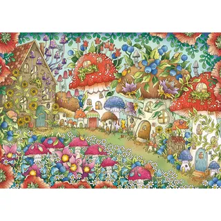 Ravensburger Puzzle Niedliche Pilzhäuschen in der Blumenwiese (16997)