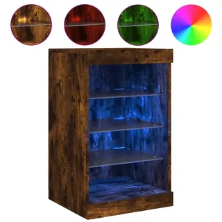 vidaXL Sideboard mit LED-Leuchten Räuchereiche 41x37x67 cm