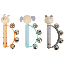 Small Foot - Wooden Baby Tambourine Animal Pastel (Assorted)