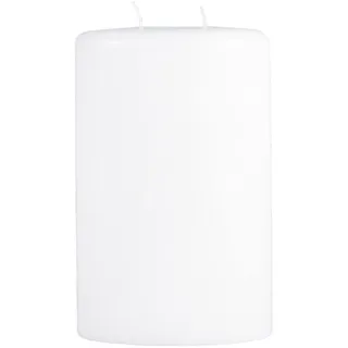 Rayher Kerze, weiß, oval, mit 2 Dochten, 100% Paraffin, Taufkerze, Hochzeitskerze, Kerzenrohling zum Verzieren und Basteln, 13,5 x 7,5 cm, Höhe 22 cm, 31550000