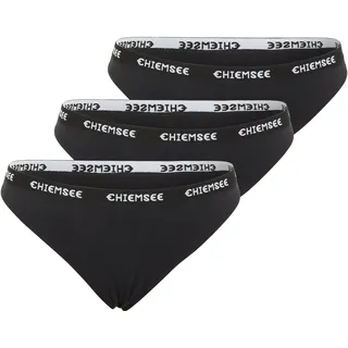 Tanga CHIEMSEE, Damen, Gr. XS (34), schwarz, schwarz, 95% Baumwolle, 5% Elasthan, Unterhosen Tanga