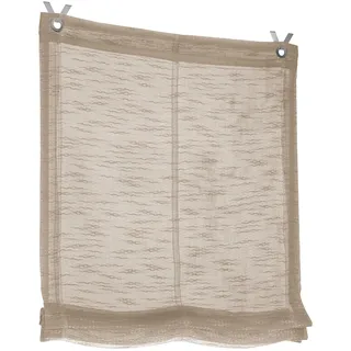 Raffrollo KUTTI "Celtic" Gr. 1, grau (taupe), B:45cm H:140cm, Obermaterial: 100% Polyester, Raffrollos, Raffrollo, halbtransparent, Polyester, Hakenaufhängung