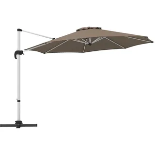 Costway Ampelschirm Ø 330 cm Braun