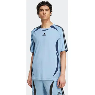 T-Shirt ADIDAS ORIGINALS "TEAMGEIST ADICOLOR", Herren, Gr. XL, schwarz (ash blau, schwarz), Obermaterial: 100% Polyester, normal, Rundhals, Shirts T-Shirt, sportlicher Look, Kurzarm, mit Rundhalsausschnitt