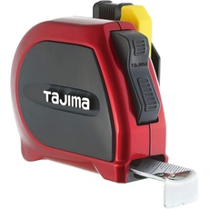 TAJIMA Tape Measure - SAE & Metric Scale 16ft/5m x 1 inch Sigma Stop Measuring Tape with Acrylic Coated Auto Locking Blade & Safety Belt Holder - SSSF-16/5MBW