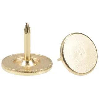 sourcing map 50 Stück Polsternägel, flacher Kopf Reißzwecken Möbelnagel Für Sofa Möbel Kopfteile 11mmx10mm Flachkopf Bronzeton