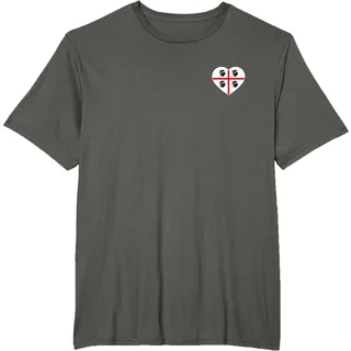 Sardinien Flagge Fahne Herz Sardinia Sardegna T-Shirt
