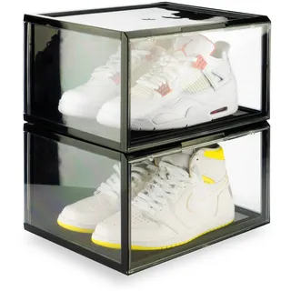 Crep Protect Schuh-Aufbewahrungsbox – Ultimative Turnschuhe-Aufbewahrungskisten 2.0, Schuh-Organizer, stapelbare Schuhe (2 Kisten pro Packung)