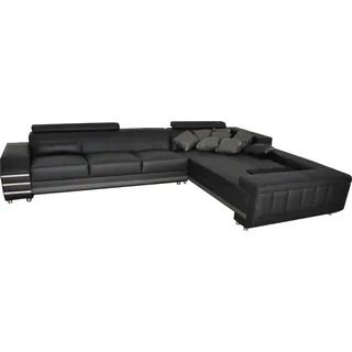 Eck Leder Sofa Couch Polster Sitz Garnitur Wohnlandschaft Design XXL L Form Ecke