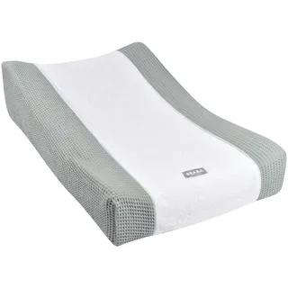 BÉABA, Bezug für Wickelunterlage Sofalange, 100 % Bio-Baumwolle, Frottee, Maschinenwaschbar, Made in France, Oeko-Tex-zertifiziertes Gewebe, Green Blu