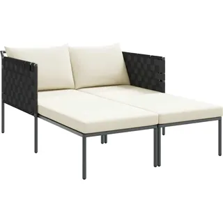 vidaXL Sonnenliege mit Kissen Anthrazit 115 x 153 x 69.5cm Stahl - Grau