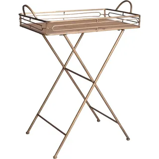 Tablett Tisch Art Deco Serviertisch Beistelltisch Metalltisch Sofatisch Retro