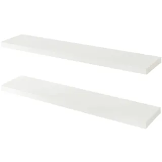 [en.casa] Stranda Wandregal 100 x 20 x 4 cm Weiß