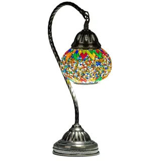 Formano Orientalische Tischlampe Mosaiklampe Marokko Lampe 36 cm aus Metall - Bunt
