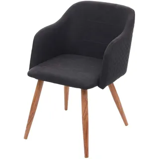 Mendler Esszimmerstuhl HWC-D71 Stoff anthrazit-grau