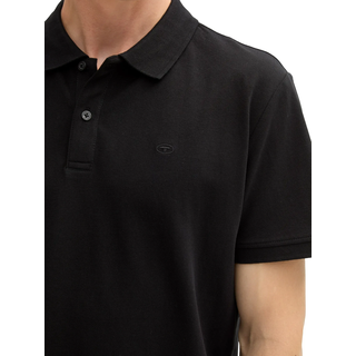 Poloshirt TOM TAILOR "Basic", Herren, Gr. XL, schwarz, Piqué, Obermaterial: 100% Baumwolle, unifarben, normal, Flachstrickbündchen, Shirts Poloshirt, Baumwoll-Piqué, Topseller